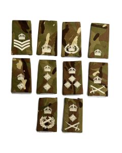 Pair Ivory on MTP Rank Slides Epaulette - Kings Crown 