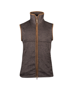 jack-pyke-melange-fleece-gilet-fleck-brown-front-view