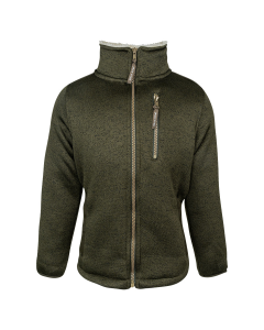 Jack Pyke junior Scandinavian fleece jacket olive front view