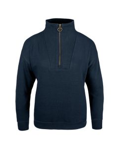 jack-pyke-ladies-half-zip-sweatshirt-navy-front-view
