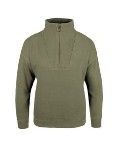 jack-pyke-ladies-half-zip-sweatshirt-sage-front-view