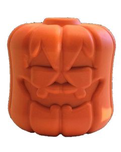 Mutts Kick Butt Jack O'Lantern Durable Dog Chew Toy + Treat Dispenser - Large - Orange