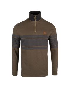 jack-pyke-half-zip-contrast-sweatshirt-green-front-view