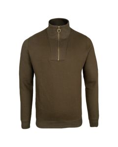 Jack-Pyke-Half-Zip-Sweatshirt-Dark-Olive-front-view