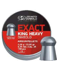 JSB Exact King Heavy MKII .25 Pellets, Tin of 300