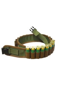 Cartridge Belt Leather on Webbing Open or Closed Loop