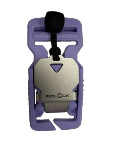 Lilac Fidlock V-Buckle - 25mm / 1" Split bar + Stainless Steel Pull Tab  (Pantone 2100c)