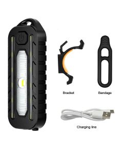  Police LED Red Blue Shoulder Light with Clip and USB Charging Lead