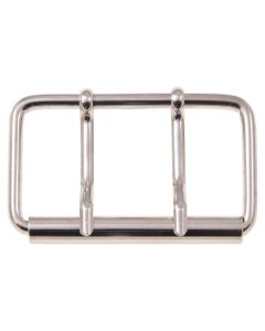 Double Tong Roller Buckle 78mm / 3" Nickel Plated