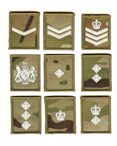 Rank Patch Ivory Thread on MTP (VELCRO Brand Hook Backed)