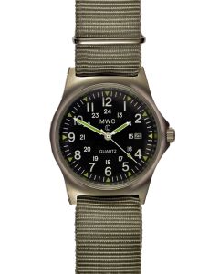 MWC G10 LM Military Watch with 12/24 Pattern NATO Dial front on