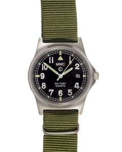 MWC G10 LM Military Watch showing olivbe green Strap