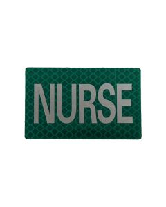 Green Reflective NURSE Patch – High-Visibility Velcro ID Badge for Medical Personnel (5cm x 8cm)