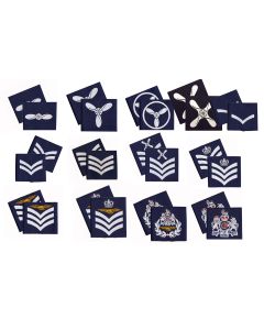 Pair Royal Air Force Blue Rank Slides - RAF - (All Ranks) Pair