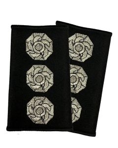 PAIR UK Station Manager Rank Epaulettes – (Silver Embroidery on Black)