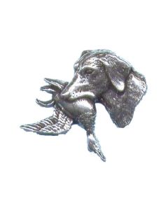 Pewter Pin No.12 Labrador with Duck