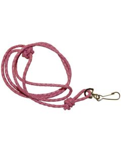Pink Plaited Leather Lanyard by Bisley
