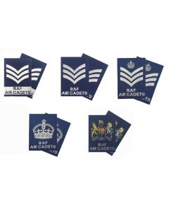 Pair RAFAC NCO SNCO WO Rank Slides KINGS CROWN 