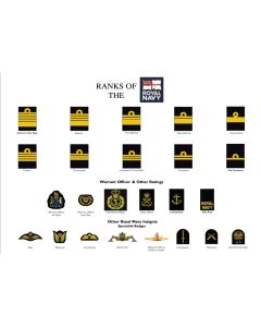 A3 Ranks of the Royal Navy Poster