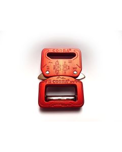 AustriAlpin Pro Style 25mm / 1" Red Anodised Cobra Buckle - Male Adjustable Female Fixed FY25RVF