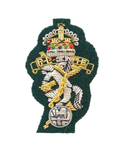 REME Commando Green Wire Embroidered Cap / Beret Badge Kings Crown 