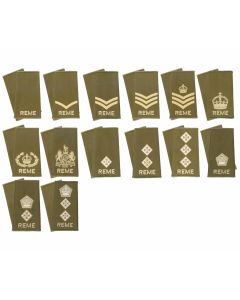Official Pair REME Rank Slides King's Crown C3R (All Ranks) 