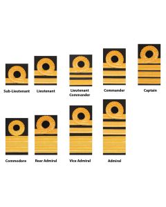 Pair Issue Lace Royal Navy Officers Rank Slides / Epaulettes