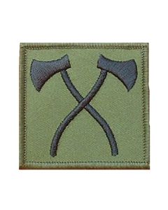Assault Pioneers Badge Black on Olive Green