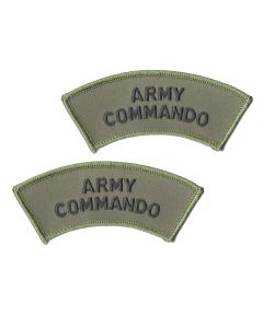 ARMY COMMANDO shoulder titles (pair)