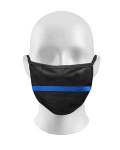 Thin Blue Line Police Face Mask (Knitted Fabric,Reusable, Washable)