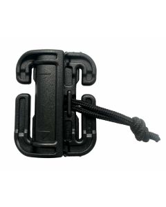 Duraflex Quick Attach Split Bar Quick Release Buckle / Tubes V2 - Single Slot Black