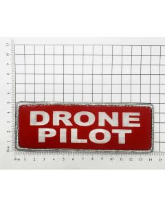 Drone Pilot Encapsulated Badge SMALL Red Badge Hook Backed