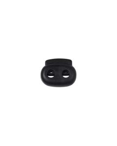 Double Slot Cord Lock Black 4/5mm (Spring Loaded)