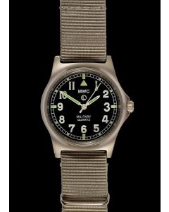 MWC G10 LM Non Date Stainless Steel Military Watch (Grey Strap)