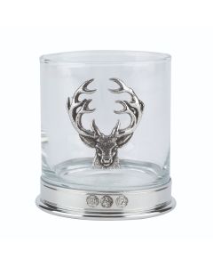 Whisky-Glass-Stag-in-Presentation-Box-by-Bisley-Front-View