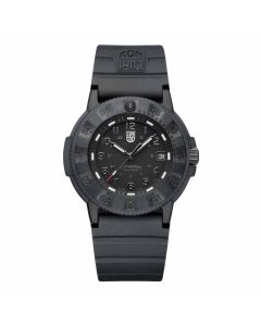 Luminox-43mm-Original-Navy-SEAL-3000-Series-Black-Black-Dial-Black-PU-Strap-Front-View