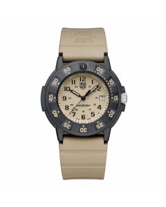 Luminox-43mm-Original-Navy-SEAL-3000-Sand-Black-Dial-Sand-NBR-Strap-Front-View