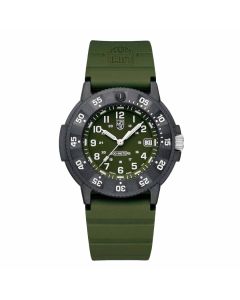Luminox-43mm-Original-Navy-SEAL-3000-Green-White-Dial-Green-NBR-Strap-Front-View