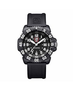 Luminox-Navyseal-Mens-Black-White-Dial-PU-Black-Strap-Front-View