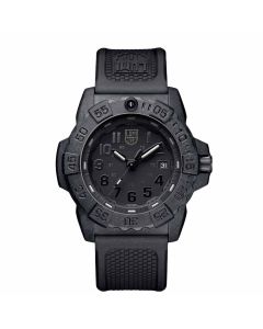 Luminox-Navy-Seal-3500-Black-Out-Black-Black-Dial-Watch-PU-Black-Strap-Front-View