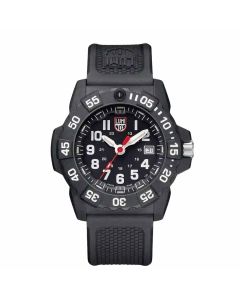 Luminox-Navy-Seal-3500-Black-White-Dial-Watch-PU-Black-Strap-Front-View