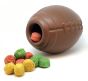 MKB Football Dog Toy - Durable Chew Toy & Treat Dispenser - Large - Brown