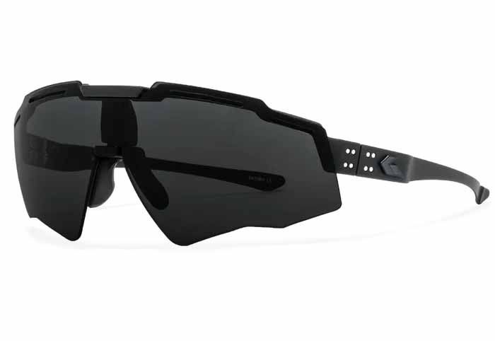 GATORZ-MILSPEC-BALLISTIC-BLASTSHIELD-,-BLACK-WITH-BLACK-LOGO-SMOKED-POLARZIED-WITH-ANTI-FOG-FRONT-VIEW
