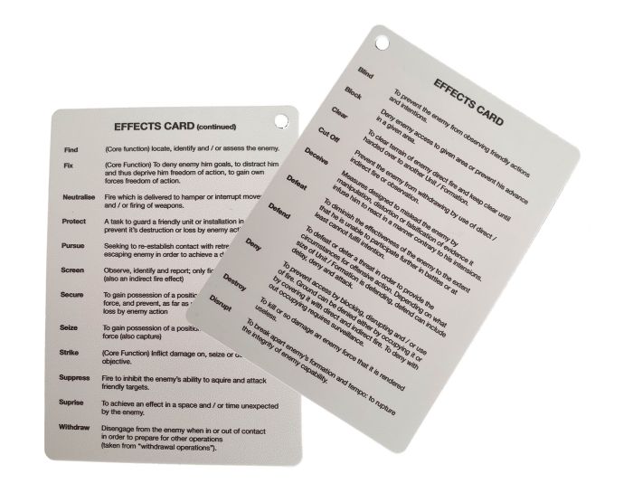 A6 - Printed EFFECTS Plastic Battle Slate Card (Double Sided)
