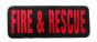 Fire & Rescue Service Embroidered Patch – Red on Black (Velcro-Backed) 25cm x 10cm