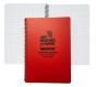 A5 Side Spiral 30 Page Modestone Waterproof Notepad red