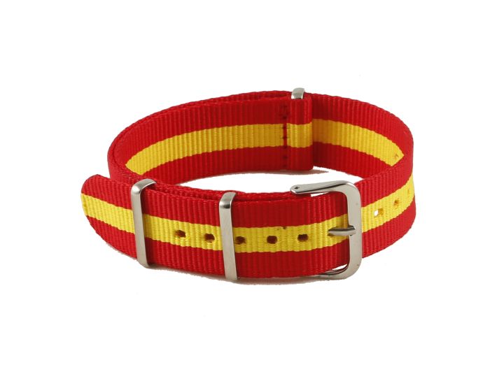 Spain Flag NATO G10 Nylon Military Watch Strap