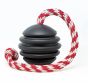 USA-K9 Magnum Black Stars and Stripes Ultra-Durable Rubber Chew Toy, Reward Toy, Tug Toy, and Retrieving Toy - Black