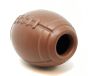 MKB Football Dog Toy - Durable Chew Toy & Treat Dispenser - Large - Brown
