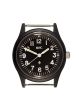 MWC Classic 1960s/70s Matt Black European Pattern Military Watch Webbing Strap